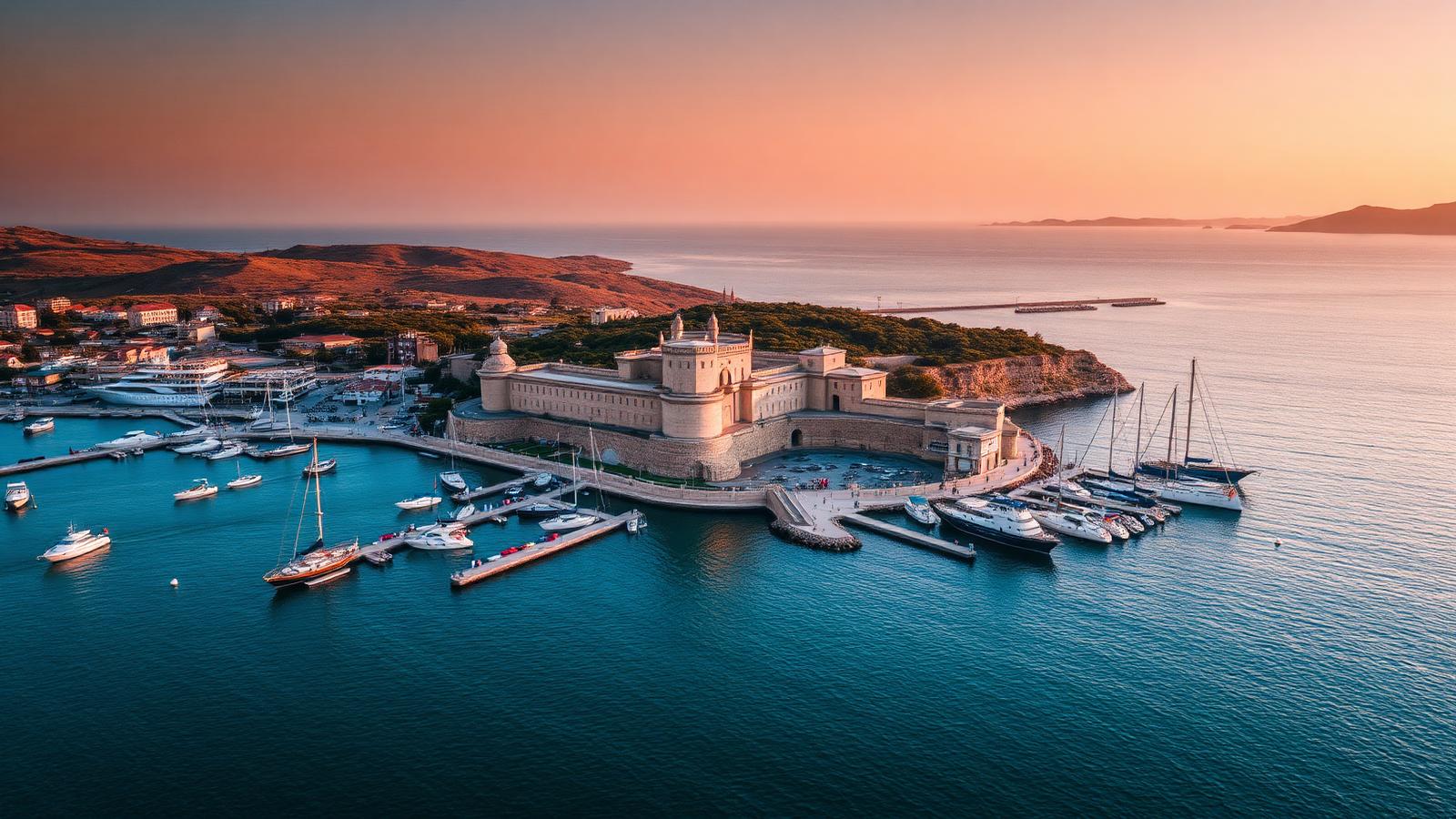 LİMAN AERIAL — 4K havadan · Girne Limanı